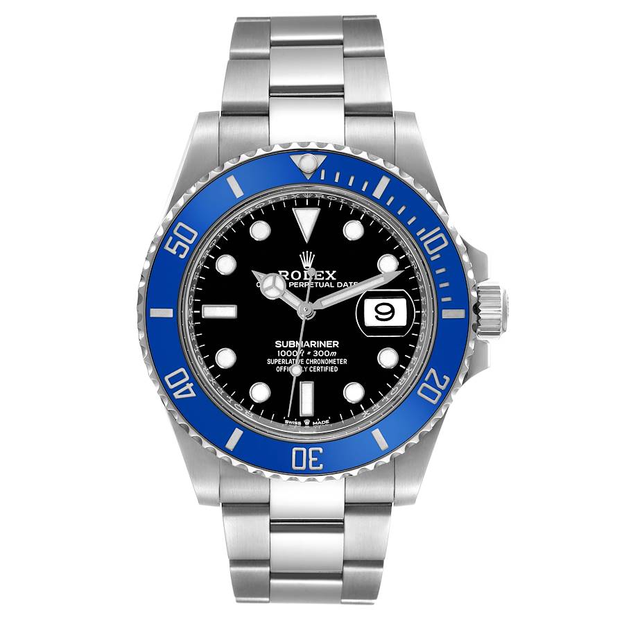 Rolex Submariner Cookie Monster Blue Ceramic Bezel White Gold Mens Watch Ref 126619
