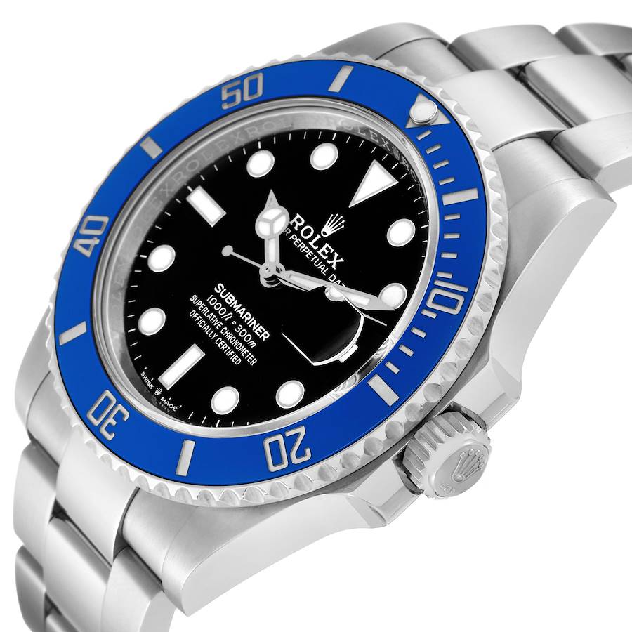 Rolex Submariner Cookie Monster Blue Ceramic Bezel White Gold Mens Watch Ref 126619