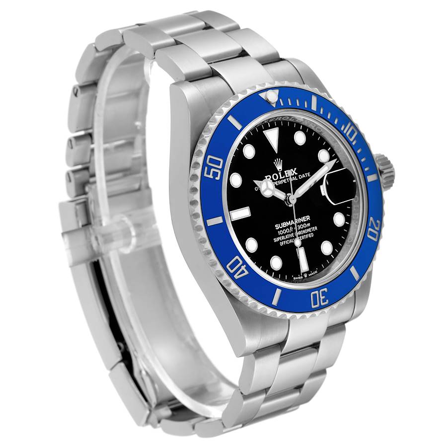 Rolex Submariner Cookie Monster Blue Ceramic Bezel White Gold Mens Watch Ref 126619