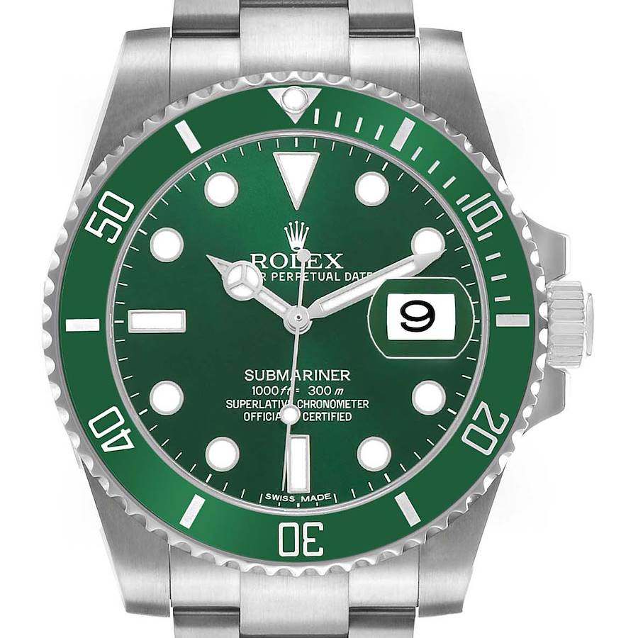 Rolex Submariner Stainless Steel “The Hulk” Green Dial Cerachrom Bezel, Ref#116610LV, 41mm