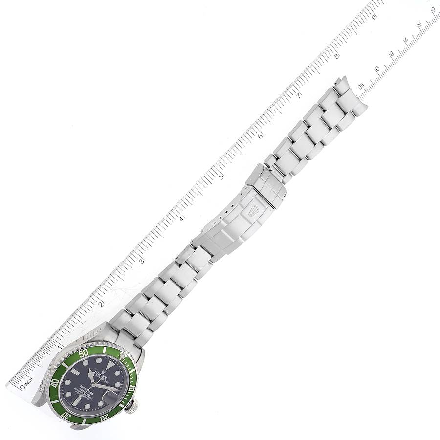 Rolex Submariner Kermit Green Bezel Steel Mens Watch Ref 16610LV