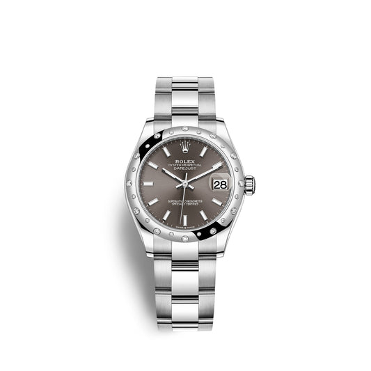 Rolex Datejust 31, Oystersteel, 18kt White Gold and diamonds, Ref# 278344RBR-0017