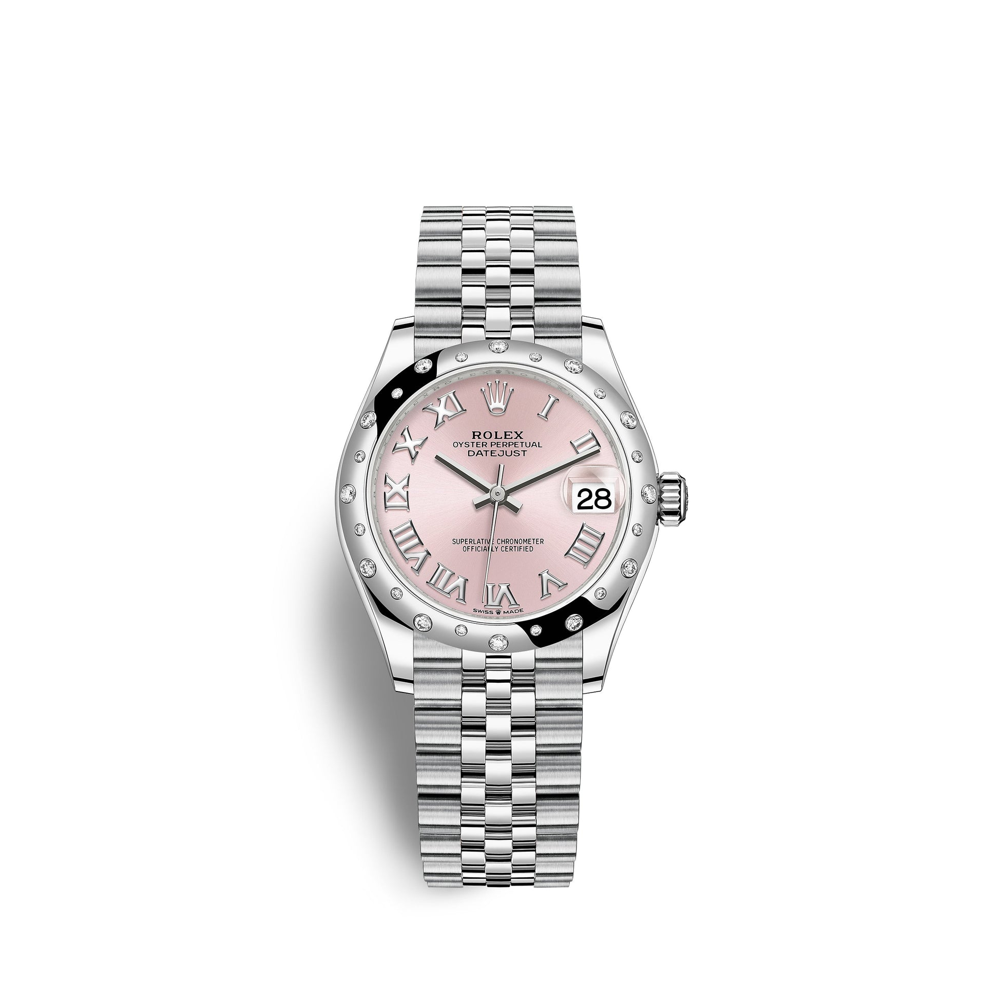 Rolex Datejust 31, Oystersteel, 18kt White Gold and diamonds, Ref# 278344RBR-0022
