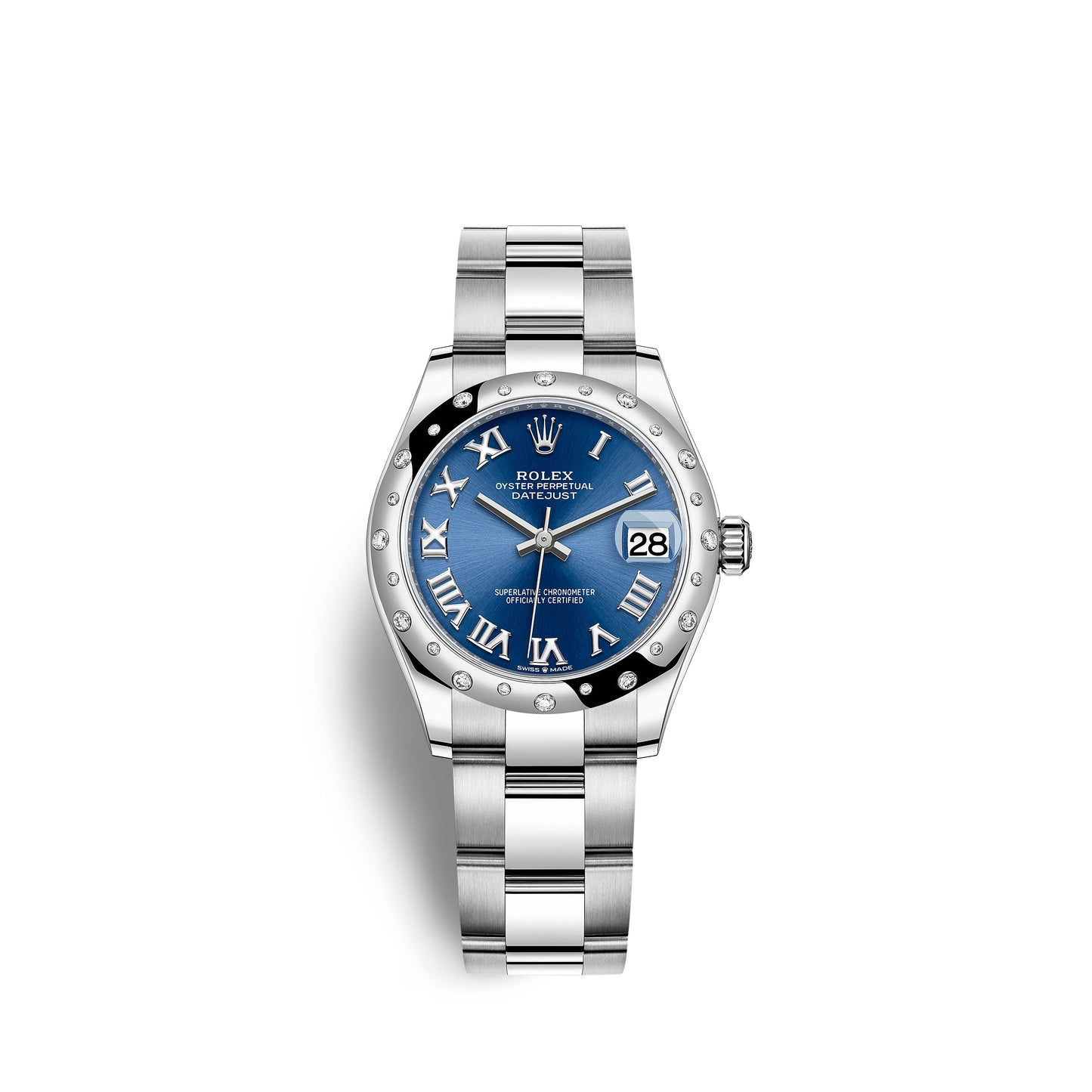 Rolex Datejust 31, Oystersteel, 18kt White Gold and diamonds, Ref# 278344RBR-0035