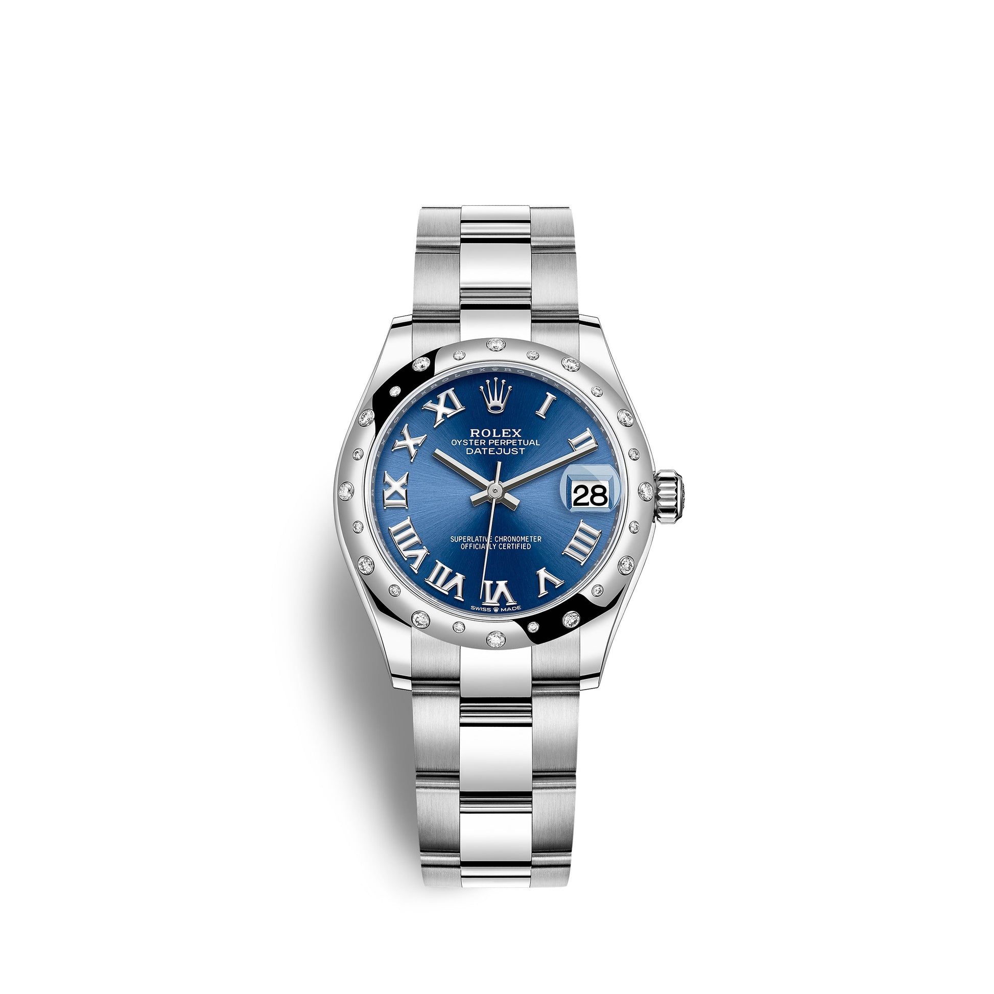Rolex Datejust 31, Oystersteel, 18kt White Gold and diamonds, Ref# 278344RBR-0035