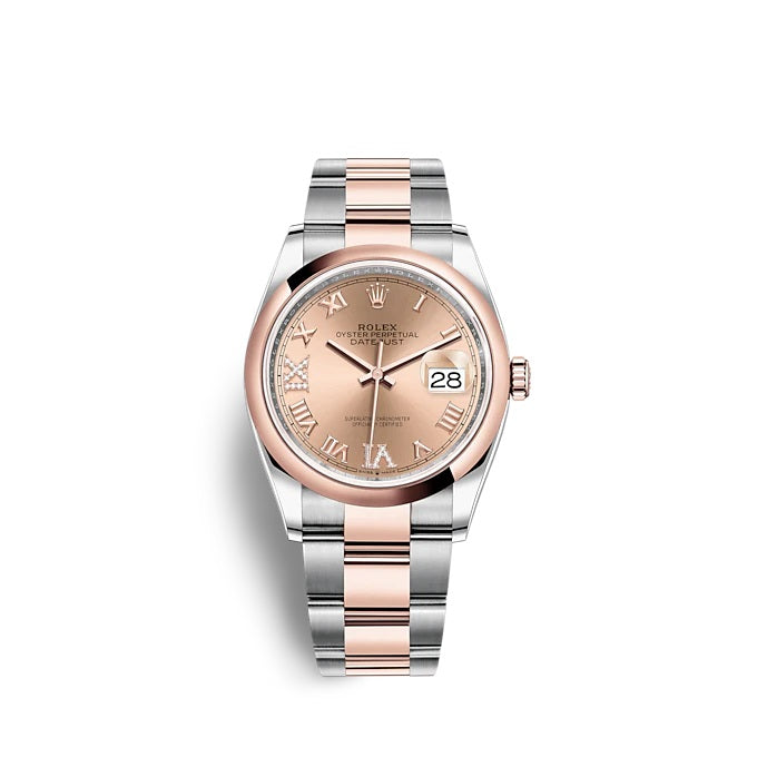 Rolex Datejust 36 Oystersteel and Everose gold Ref# 126201-0028