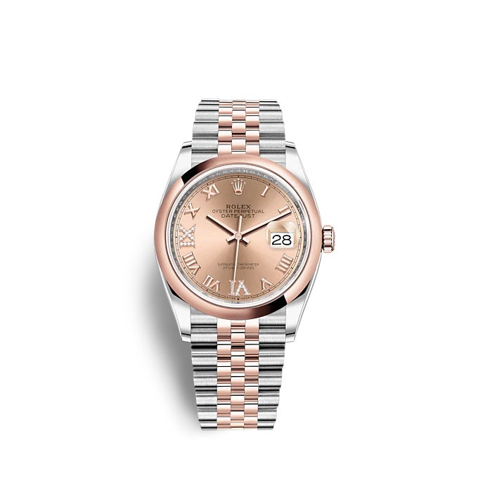 Rolex Datejust 36 Oystersteel and Everose gold Ref# 126201-0027