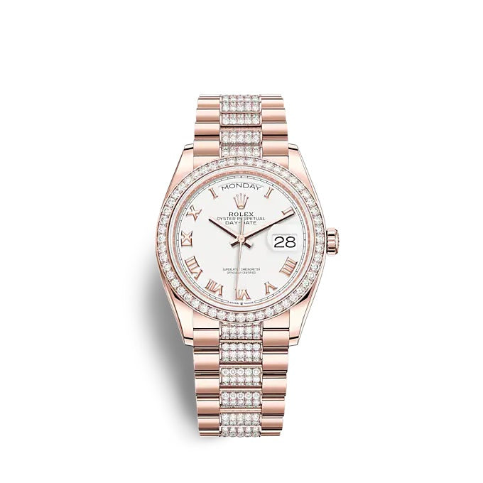 Rolex Day-Date 36 Everose gold Ref# 128345RBR-0055