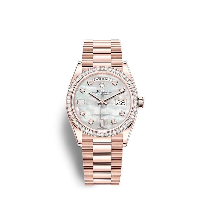 Rolex Day-Date 36 Everose gold Ref# 128345RBR-0028