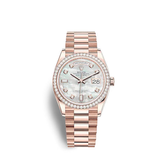 Rolex Day-Date 36 Everose gold Ref# 128345RBR-0028