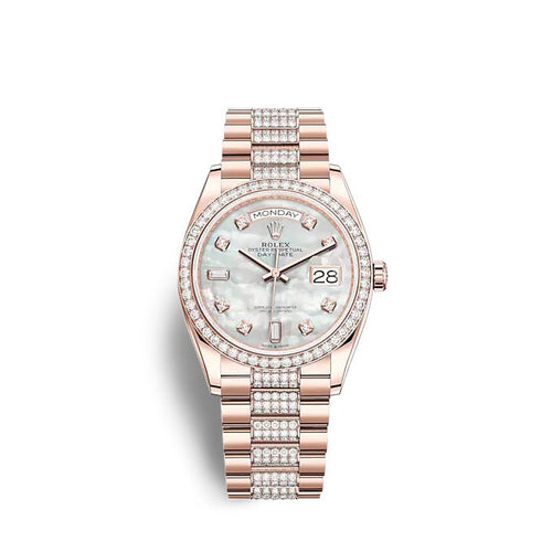 Rolex Day-Date 36 Everose gold Ref# 128345RBR-0030