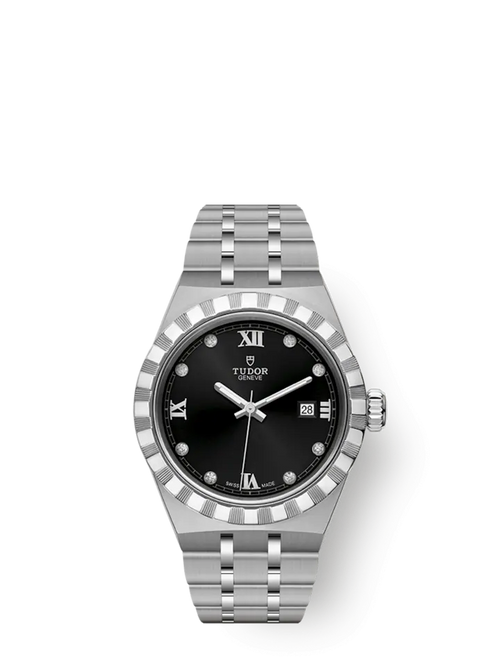 Tudor Royal, Stainless Steel and Diamond-set, 28mm, Ref# M28300-0004