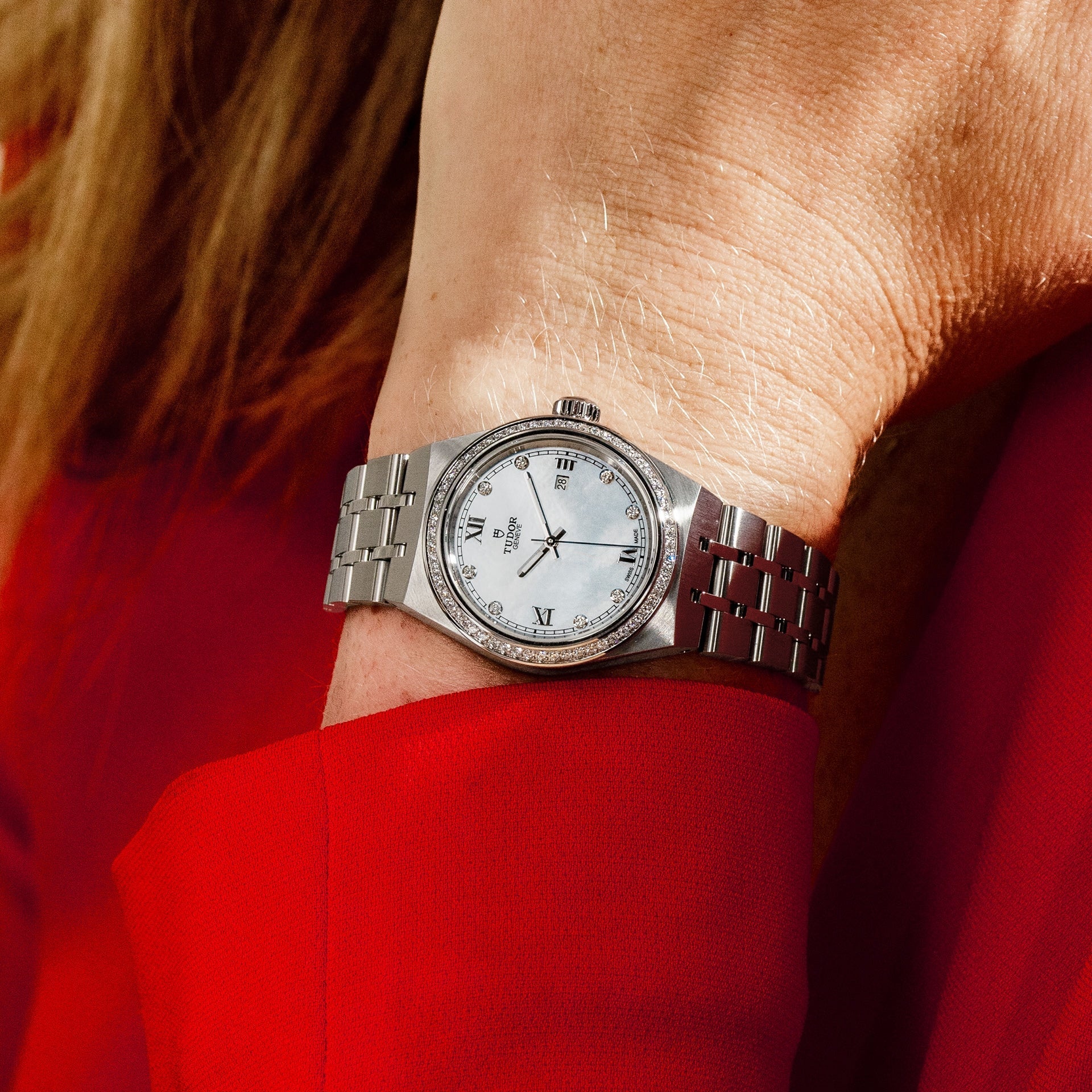 Tudor Royal, Stainless Steel and Diamond-set dial with Diamond-set bezel, 28mm, Ref# M28320-0001