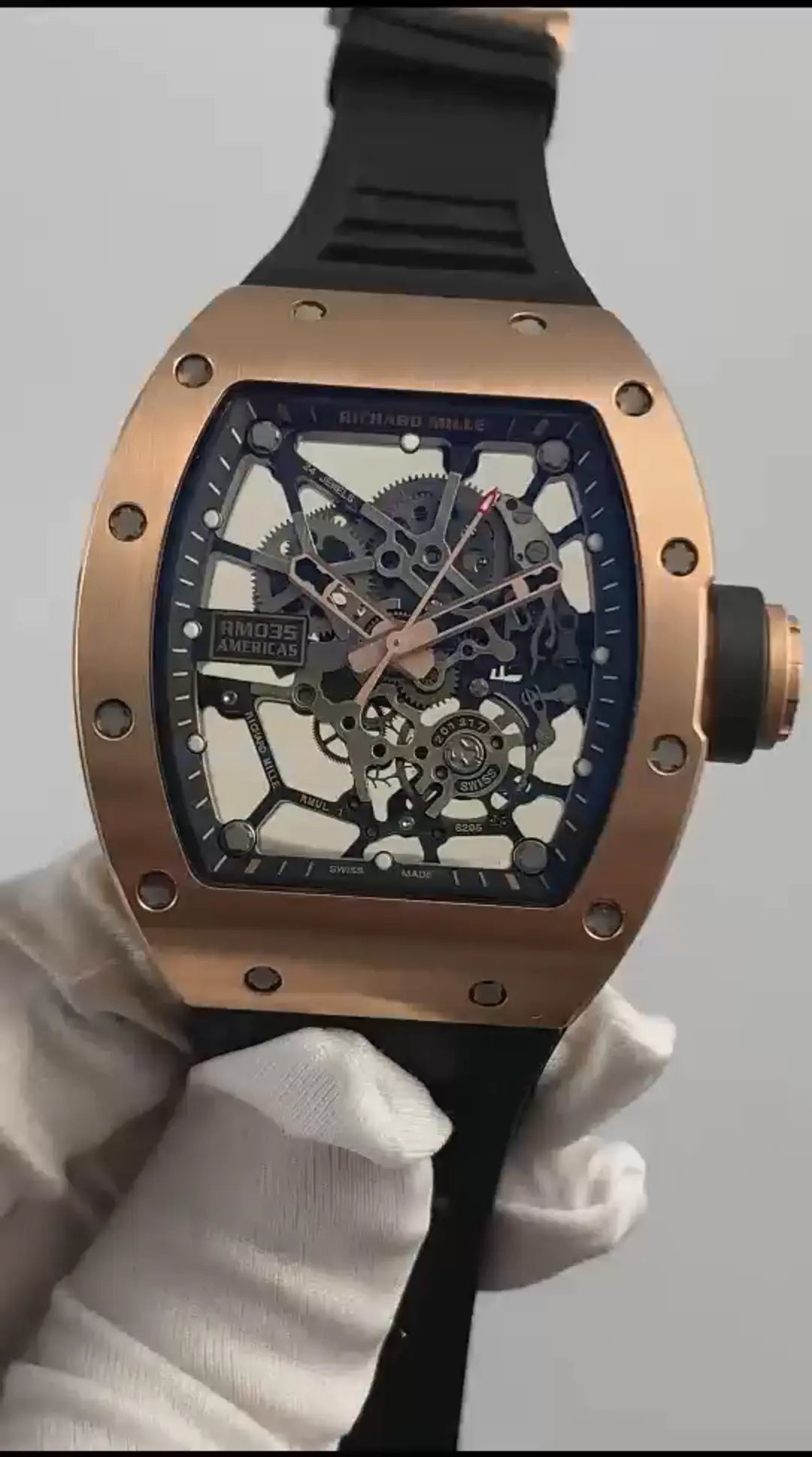 Richard Mille RM 035 Black Toro Nadal Rose Gold