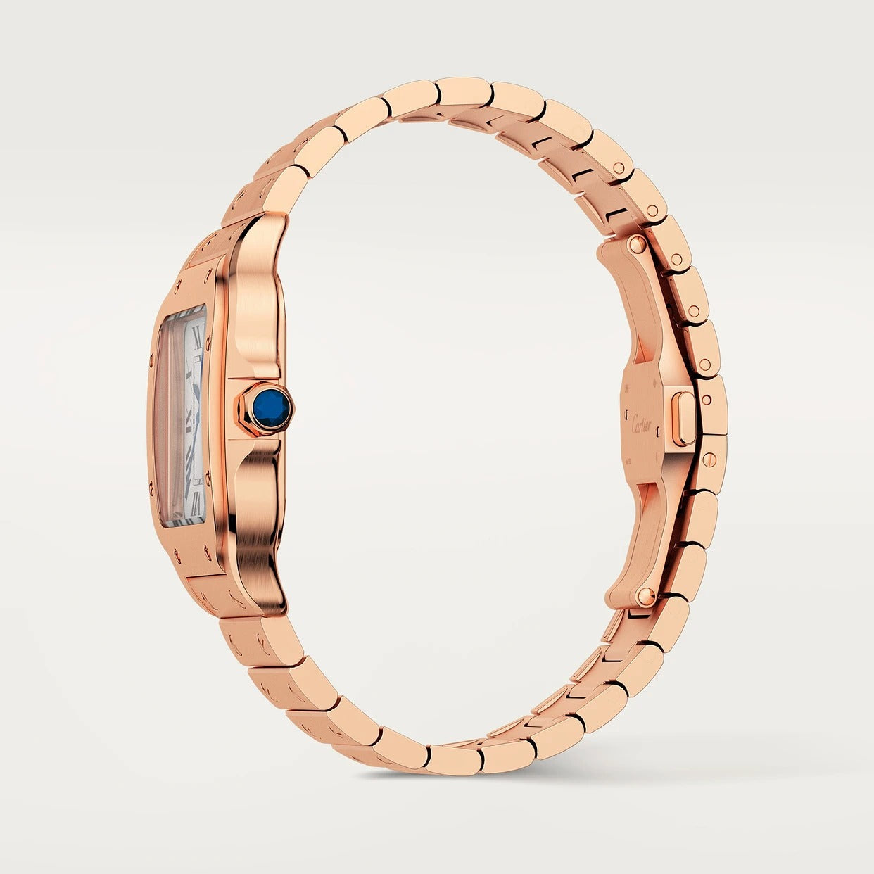 Unworn Cartier Santos de Cartier, 18k Rose Gold, 35.1mm, Ref# WGSA0031, box and papers