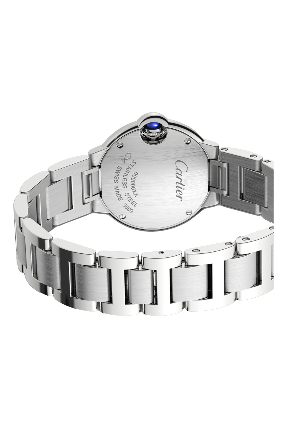 Unworn Cartier Ballon Bleu de Cartier, Stainless Steel and Diamonds, 28mm, Ref# W4BB0029, box and papers