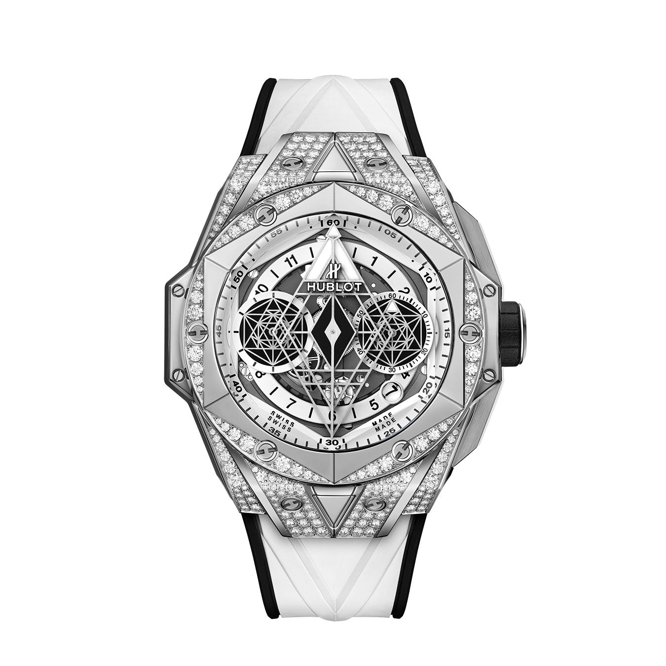 Hublot Big Bang SANG BLEU II TITANIUM WHITE PAVÉ Ref# 418.NX.2001.RX.1604.MXM20